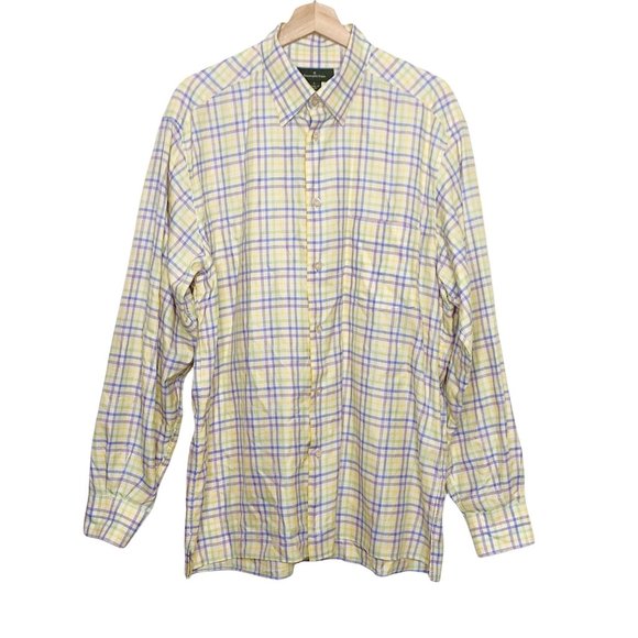 Ermenegildo Zegna Italy Large Plaid Check Pastel Color Yellow Purple Easter Mens - Picture 9 of 17